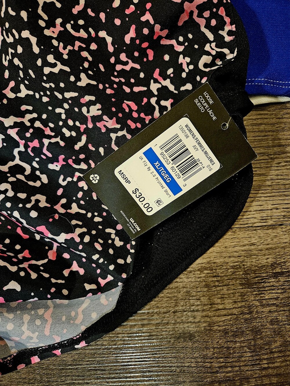 NWT Under Armour Bundle Of #2 Blue & Wht And Pink & Blk Both Size XL - Picture 7 of 7